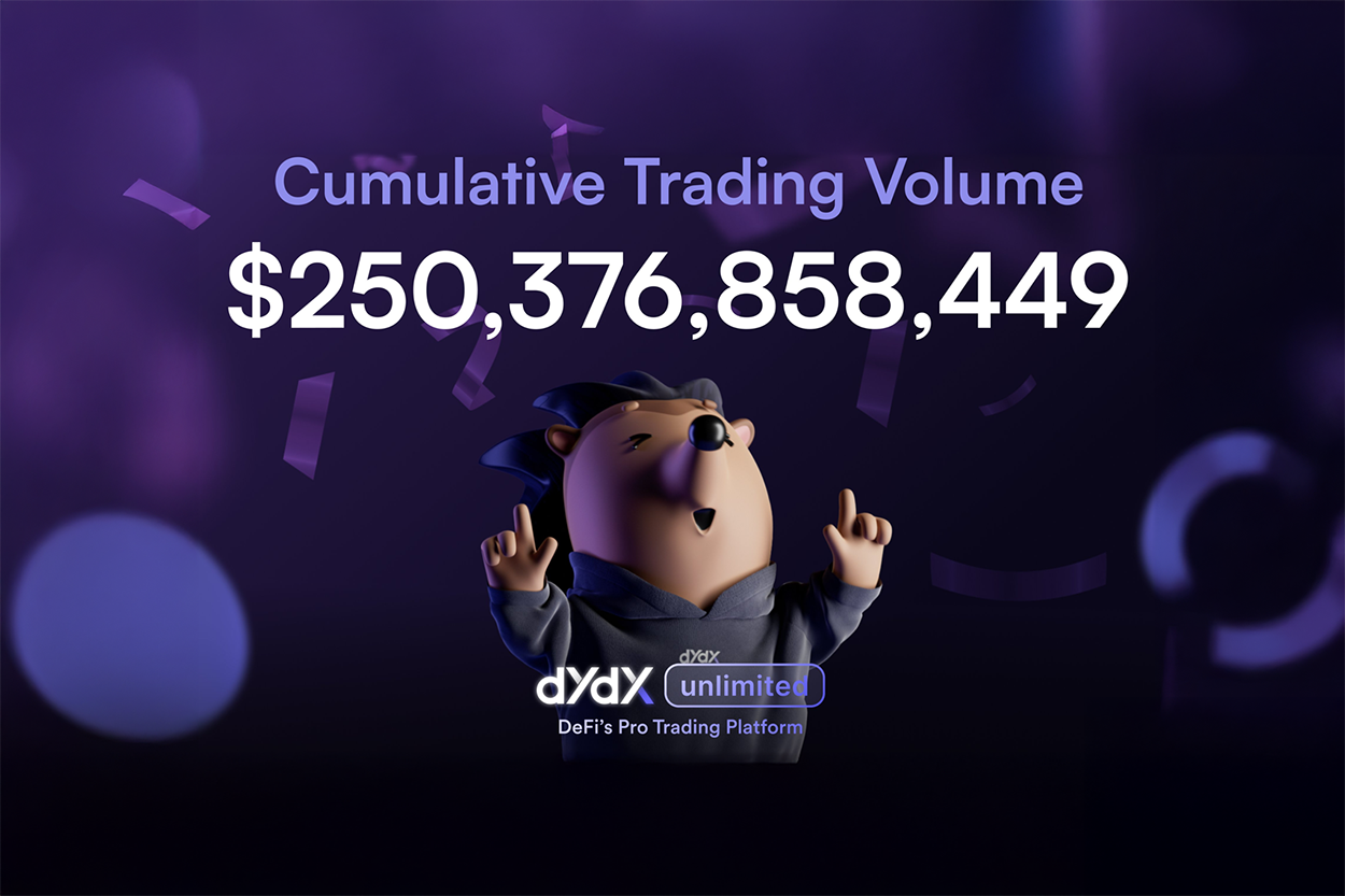 dYdX supera los $250 mil millones en volumen operado en V4