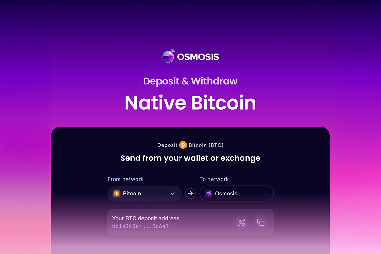 Transferencias de Bitcoin a Osmosis: Más Simples que Nunca